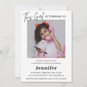 Elegantes Foto aus dem 11. Einladung (Vorderseite)