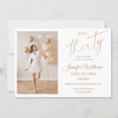 elegantes Foto aus dem 30. Jahrhundert Einladung (Vorderseite)