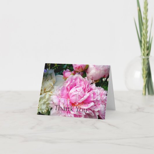 Elegantes Foto aus rosa, blühenden Pinien Dankeskarte (Vorderseite)