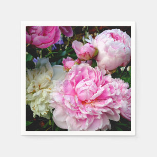 Elegantes Foto aus rosa, blühenden Pinien Serviette