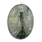 Elegantes Foto aus weißer Blume mit Blumen Dartscheibe (Vorderseite Links)