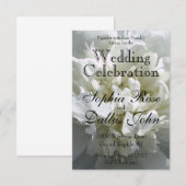 Elegantes Foto aus weißer Blume mit Blumen Einladung (Vorne/Hinten)