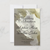 Elegantes Foto aus weißer Blume mit Blumen Einladung (Vorderseite)