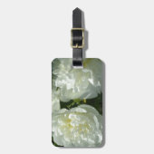 Elegantes Foto aus weißer Blume mit Blumen Gepäckanhänger (Vorderseite vertikal)