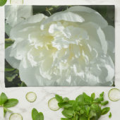 Elegantes Foto aus weißer Blume mit Blumen Geschirrtuch (Gefaltet)