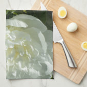 Elegantes Foto aus weißer Blume mit Blumen Geschirrtuch (Viertel Falte)