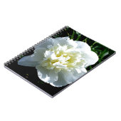 Elegantes Foto aus weißer Blume mit Blumen Notizblock (Linke Seite)