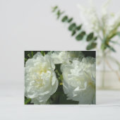 Elegantes Foto aus weißer Blume mit Blumen Postkarte (Stehend Vorderseite)