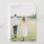 Elegantes Foto Barockblauer Säulenhochzeit Save The Date (Rückseite)