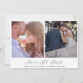 Elegantes Foto Beach Hochzeit Save the Date (Vorderseite)