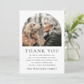 Elegantes Foto Beerdigung Beileid Dankeskarte (Stehend Vorderseite)