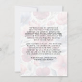 Elegantes Foto Beerdigung Dankeskarte (Rückseite)