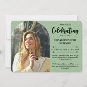 Elegantes Foto Beerdigung - Feier des Lebens Einladung (Vorderseite)