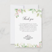 Elegantes Foto Beerdigungsdenkmal Dankeskarte (Rückseite)