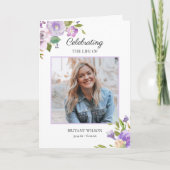 Elegantes Foto Beerdigungsdenkmal Programm (Vorderseite)