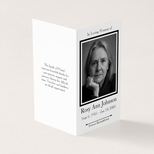 Elegantes Foto Beerdigungsorden des Serviceprogram (Vorderseite)