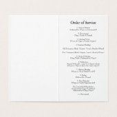 Elegantes Foto Beerdigungsorden des Serviceprogram (Innenseite Aufgefaltet)