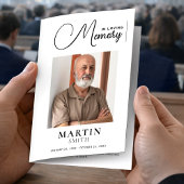 Elegantes Foto-Beerdigungsprogramm Flyer