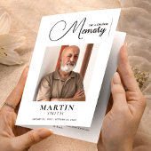 Elegantes Foto-Beerdigungsprogramm Flyer