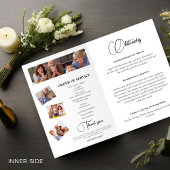 Elegantes Foto-Beerdigungsprogramm Flyer