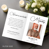 Elegantes Foto-Beerdigungsprogramm Flyer