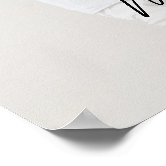 Elegantes Foto Begrüßungszeichen Poster (Ecke)