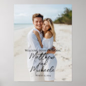 Elegantes Foto Begrüßungszeichen Poster (Vorne)