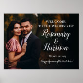 Elegantes Foto Begrüßungszeichen Poster (Vorne)