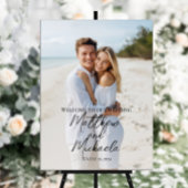 Elegantes Foto Begrüßungszeichen Poster