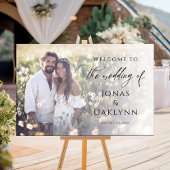 Elegantes Foto Begrüßungszeichen Poster