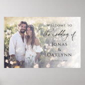 Elegantes Foto Begrüßungszeichen Poster (Vorne)