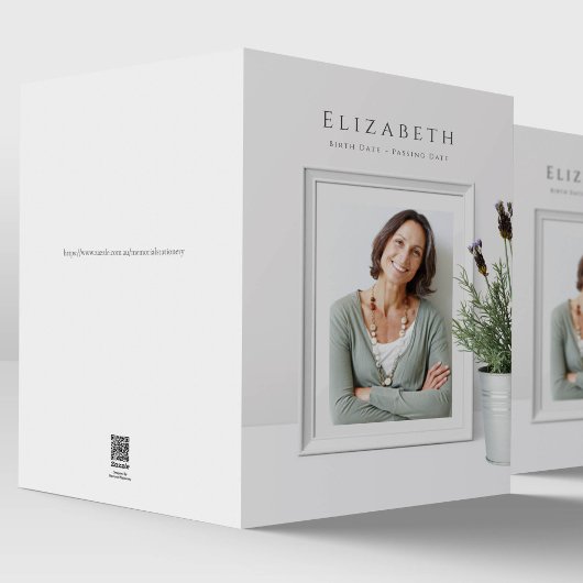 Elegantes Foto Beileid Beerdigung Danke Karten