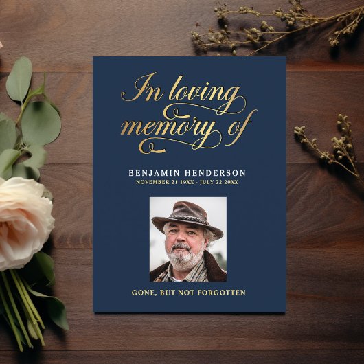 Elegantes Foto Beileid Beerdigung Gebet Postkarte