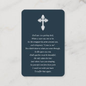 Elegantes Foto Beileid Beerdigung Gebetskarte Visitenkarte (Rückseite)