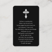 Elegantes Foto Beileid Beerdigung Gebetskarte Visitenkarte (Rückseite)