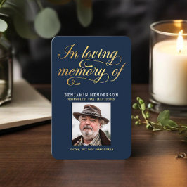 Elegantes Foto Beileid Beerdigung Gebetskarte Visitenkarte