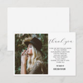 Elegantes Foto Beileid Beerdigung Personalisiert Dankeskarte (Vorne/Hinten)