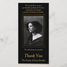 Elegantes Foto-Beileid danken Ihnen mit Dankeskarte