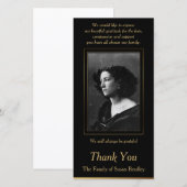 Elegantes Foto-Beileid danken Ihnen mit Dankeskarte (Vorne/Hinten)