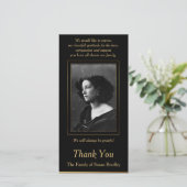 Elegantes Foto-Beileid danken Ihnen mit Dankeskarte (Stehend Vorderseite)