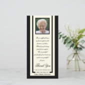 Elegantes Foto Beileid Vielen Dank Fotokarte Dankeskarte (Stehend Vorderseite)