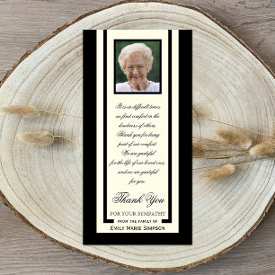 Elegantes Foto Beileid Vielen Dank Fotokarte Dankeskarte