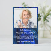 Elegantes Foto-Beileid zur Beerdigung Dankeskarte (Stehend Vorderseite)