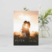 Elegantes Foto beim Hochfahren speichern der Datum Einladung (Stehend Vorderseite)