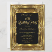Elegantes Foto Birthday Party Royal Gold Gems Einladung (Vorderseite)