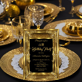 Elegantes Foto Birthday Party Royal Gold Gems Einladung