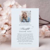 Elegantes Foto Blue Christlich Beerdigung Danke