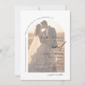 Elegantes Foto Bohemische Hochzeit Einladung (Vorderseite)