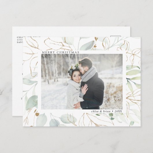 Elegantes Foto Botanische Vegetation Postkarte (Vorne/Hinten)