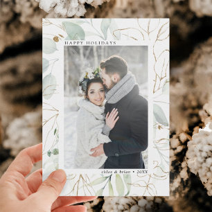 Elegantes Foto Botanischer Garten Feiertagskarte